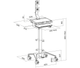 Carro Médico con Elevador de Gas y Soporte para Monitor 17 a 32 Pulg