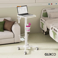 Carro Médico  con Canasta y Soporte Antirrobo para Laptop