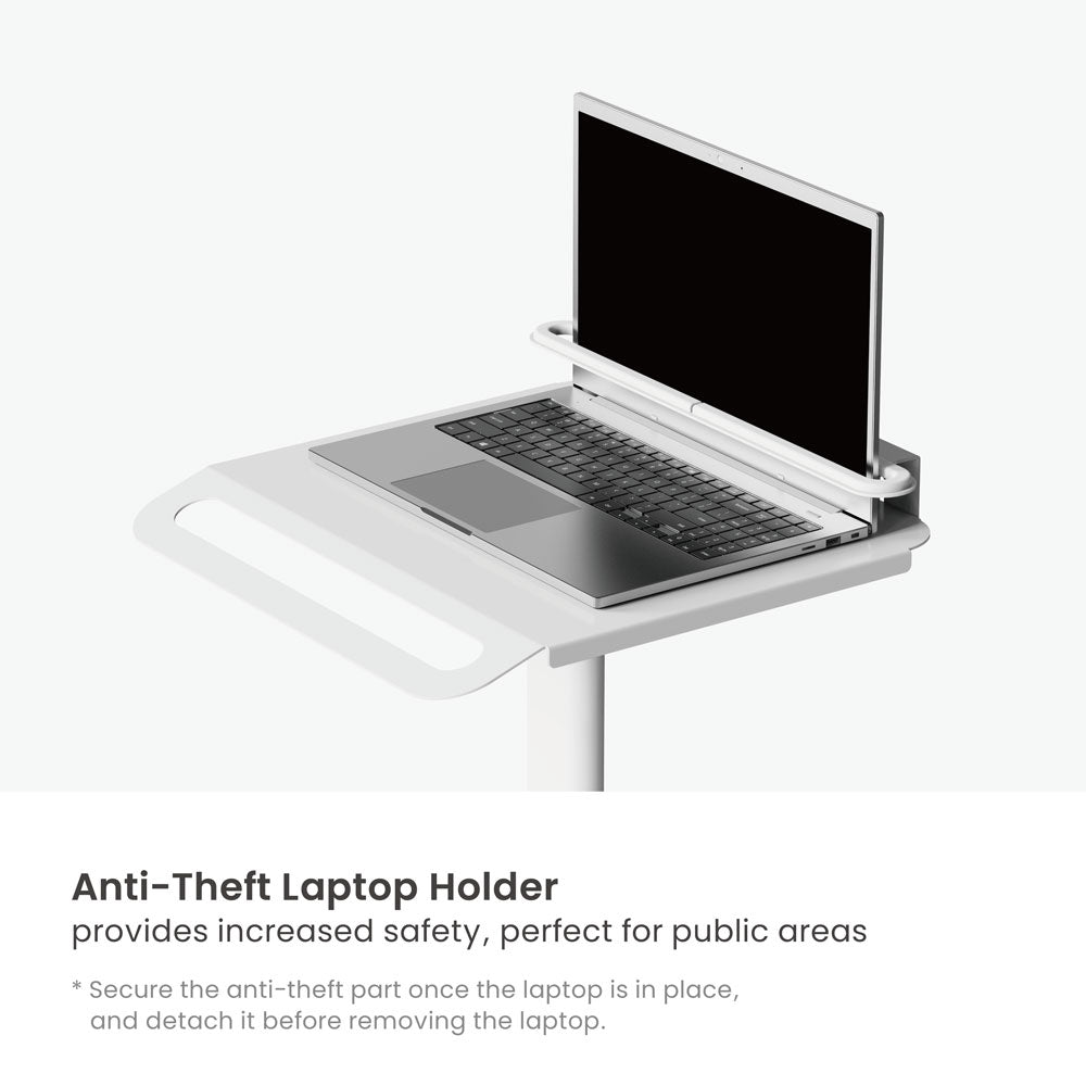 Carro Médico  con Canasta y Soporte Antirrobo para Laptop
