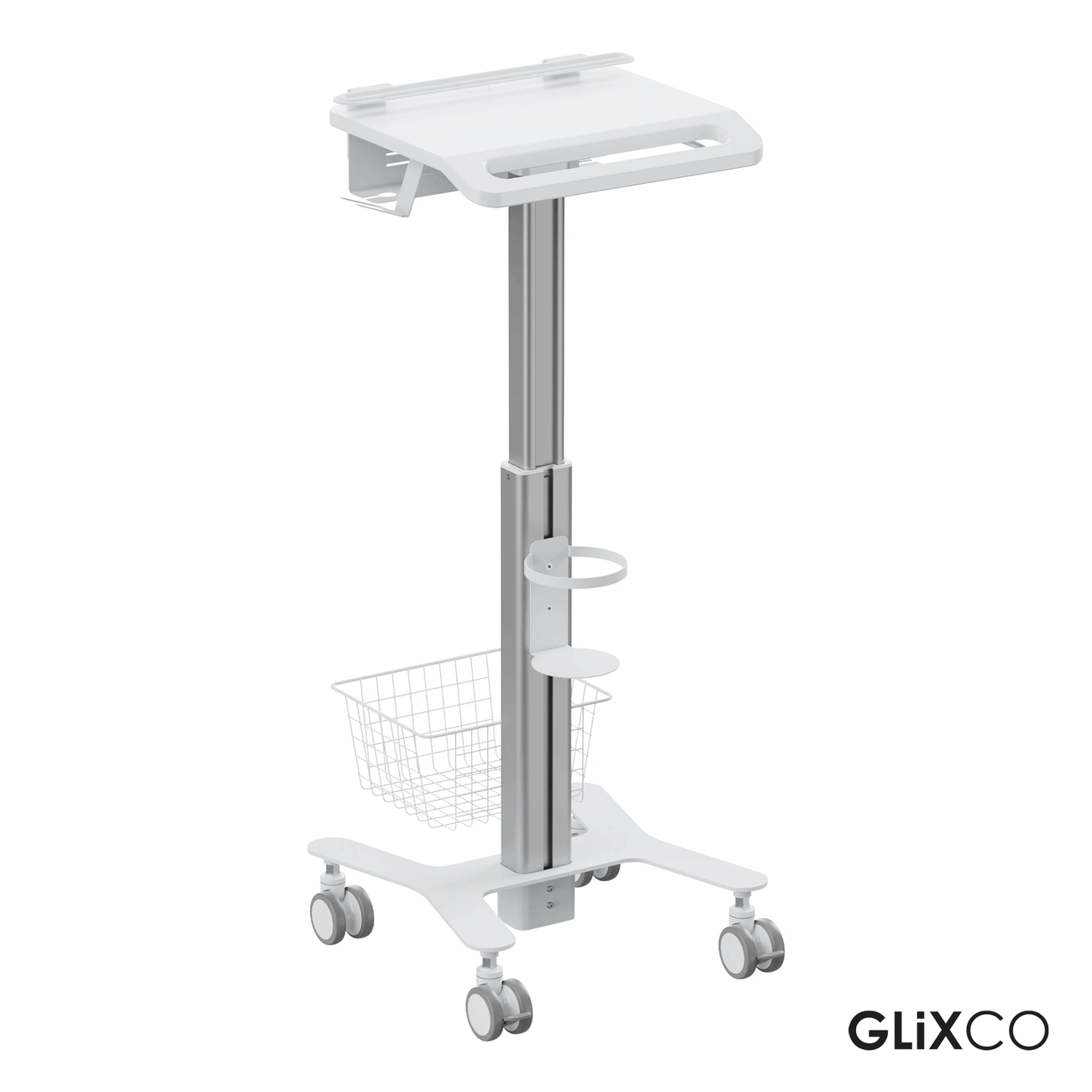 Carro Médico Multialmacén y Soporte Antirrobo para Laptop