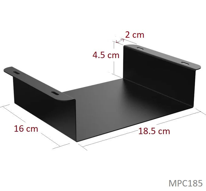 Soporte para Mini PC HP Lenovo Dell / Fijación debajo del escritorio / Medida 18.5x16x4.5 cm