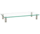 Mesa de Vidrio Templado para Monitor 13 a 32 Pulg / Altura Regulable / Medida 56x24 cm / Espesor 10mm / Carga 30 kg