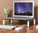 Soporte Mesa de Vidrio Templado para Monitor 13 a 32 Pulg / Medida 40x24 cm / Espesor 5mm / Carga 20 kg