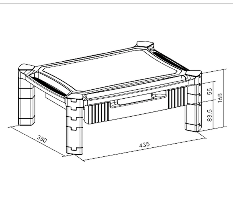 Mesa de Elevacion para Monitor 13 a 32 Pulg con cajón extraíble / Altura 16.8 cm