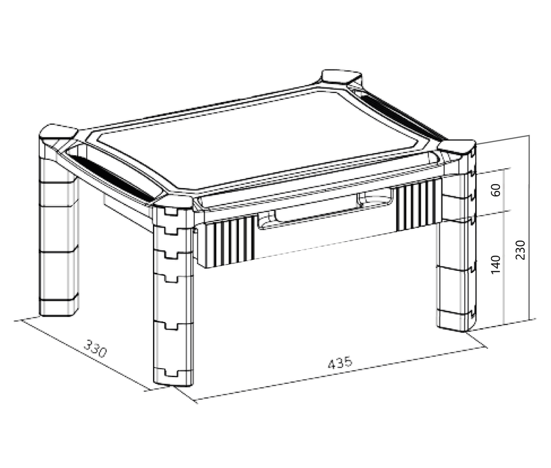 Mesa de Elevacion para Monitor 13 a 32 Pulg con cajón extraíble / Altura 23 cm