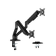 Rack Soporte Doble Brazo con Gas Spring para 2 Monitores 17 A 35 Pulg