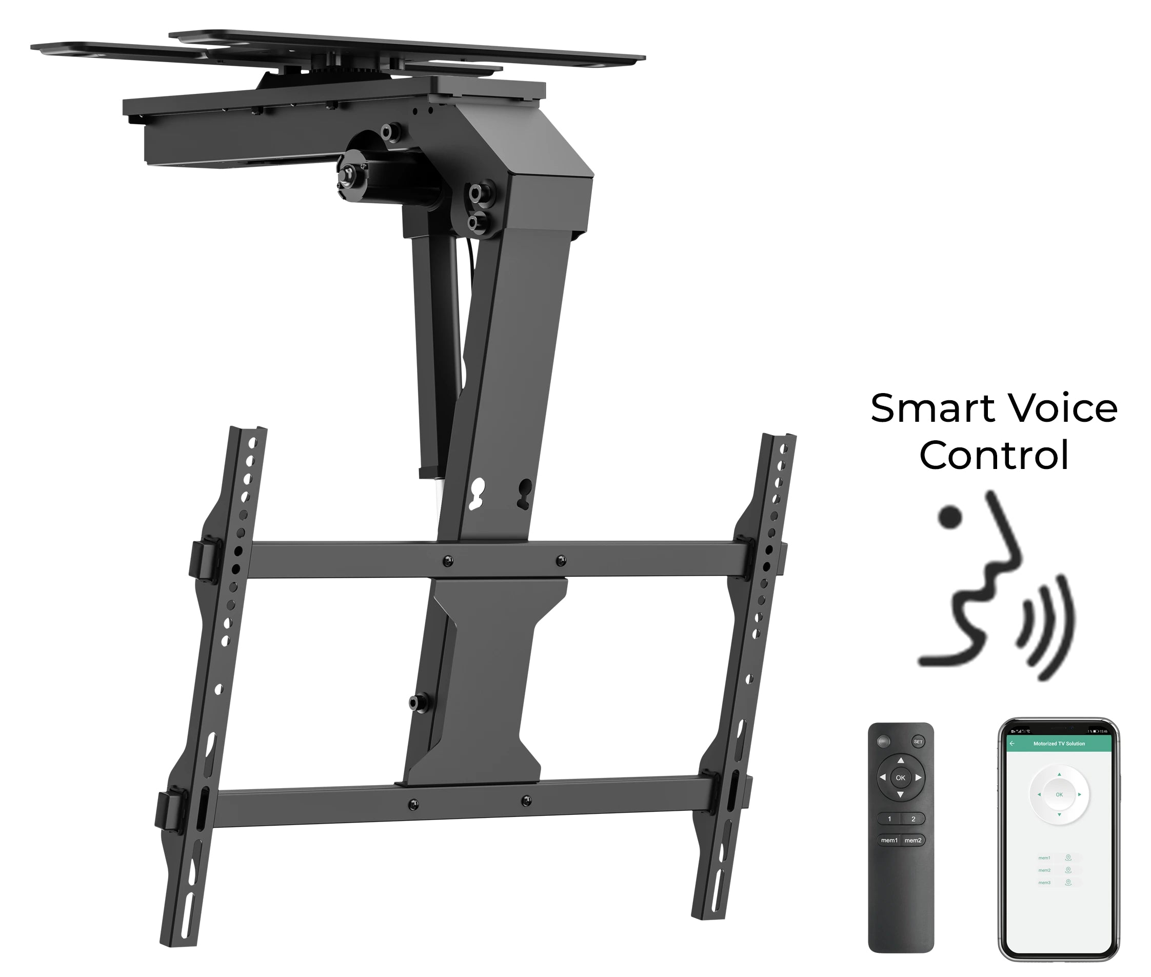 Contral Rack Rack Techo Eléctrico Plegable y Giratorio a Control Remoto, App para T