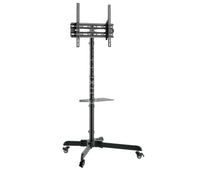 Pedestal con Ruedas y Rack para TV 32 a 55 Pulg / VESA Max 400x400mm / Carga 35 kg