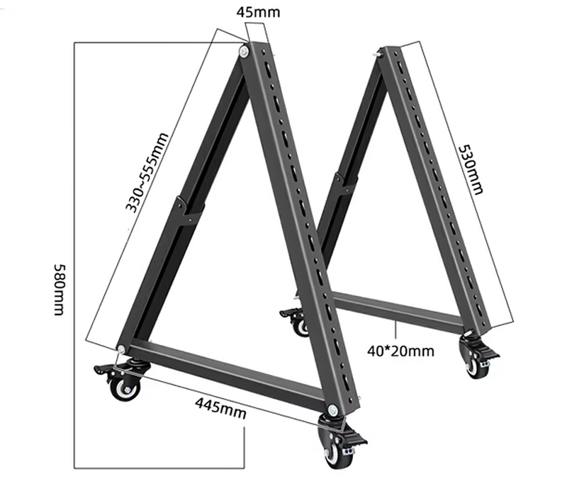 Soporte Rodante con Inclinación en Piso TV 42 a 70 Pulg  / Vesa Min 400x400mm &  Max 600x400mm / Carga 75Kg