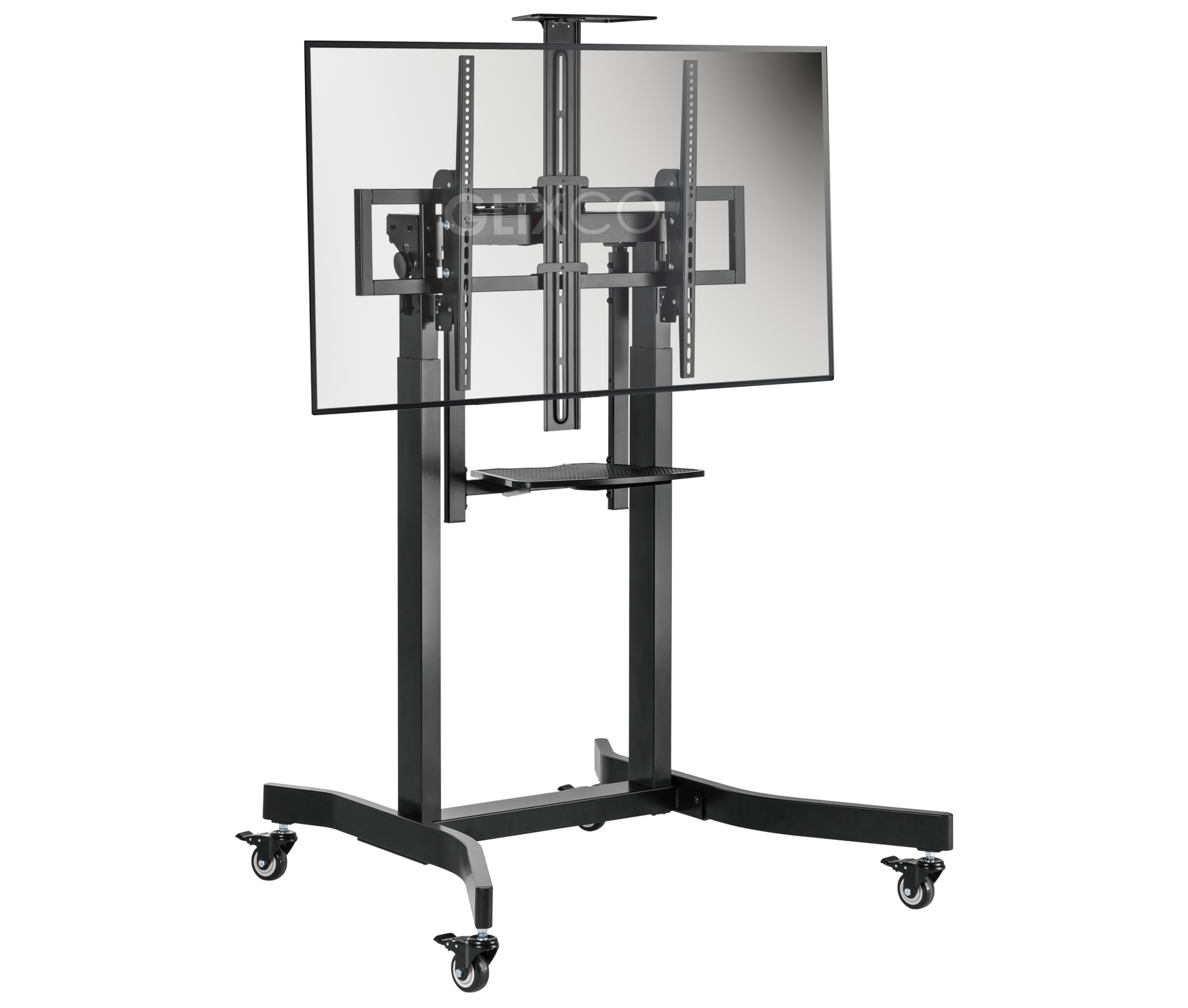 Pedestal Eléctrico Motorizado con Ruedas para TV de 55 a 100 Pulg / VESA Max 800x600mm / Carga 120 Kg