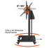 Pedestal Eléctrico Motorizado con Ruedas para TV Pantalla Interactiva 52 a 84 Pulg / VESA Max 900x600mm / Carga 100 kg