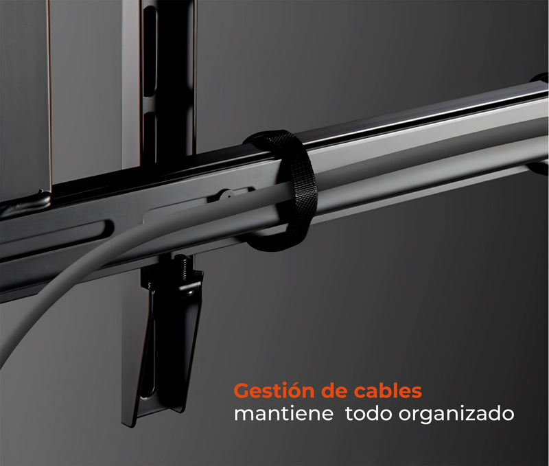 Rack Giratorio Tv 32 a 75 Pulg - Brazo Extra Largo 122 cm - VESA Max 600x400mm - Giro 170°