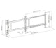 Rack Giratorio Tv 32 a 75 Pulg - Brazo Extra Largo 122 cm - VESA Max 600x400mm - Giro 180°