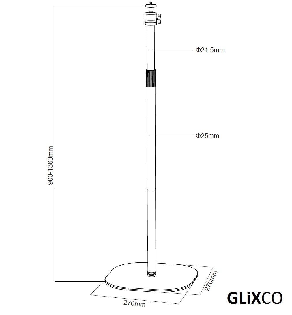 Soporte Parante para Mini Proyector con Rotación 360° / Altura Max 136 cm