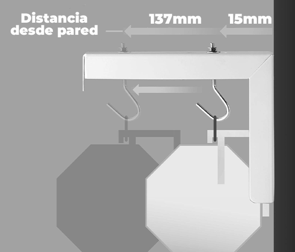 Soporte Colgador Universal de pared para Ecran hasta 180 Pulg (Par)