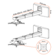 Rack Soporte para Proyector Tiro Corto para Pared / Brazos telescópicos ajustables 36 a 63cm