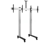 Pedestal con Ruedas Doble Pantalla 45 a 55 Pulg / Carga 50 kg / VESA Max 600x400mm