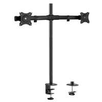 Rack Soporte Doble de Escritorio para 2 Monitores 13 a 27 Pulg /  Tubo Extra Alto 80cm