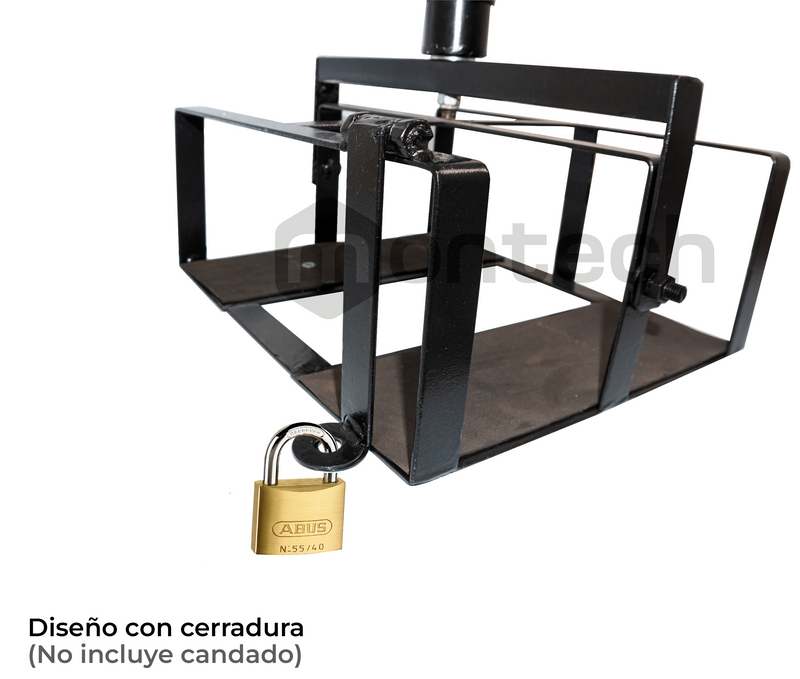 Soporte Techo para Proyector Tipo Jaula Antirrobo 34x28x13.8cm / Altura Tubo 90~155 cm