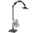 Soporte de escritorio con Base para Tablet 7 a 18 pulg y Celulares o Pico Mini Proyector / incluye Aro de luz Led/ Ideal para transmisión en vivo