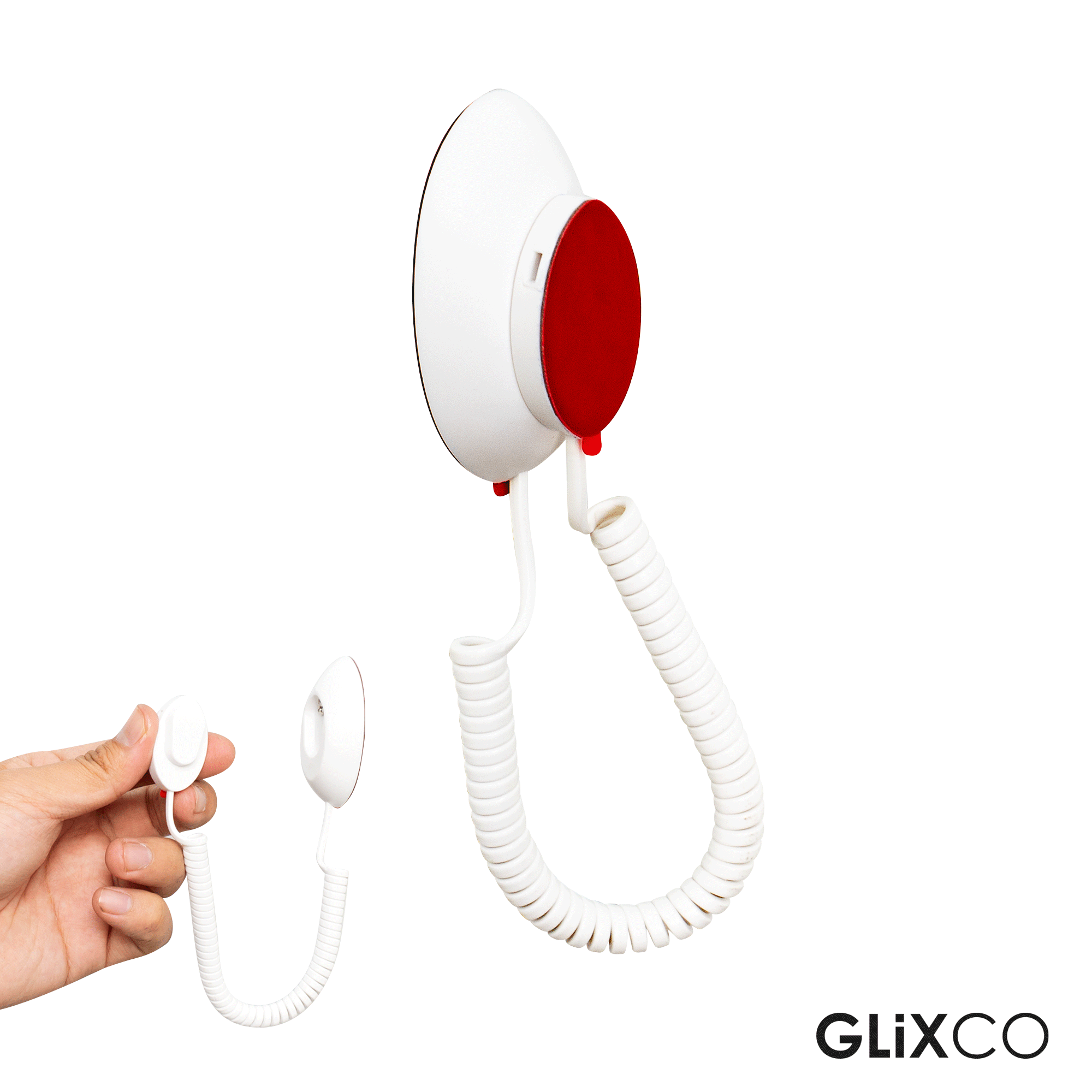 Cable Retráctil Imantado para Control Remoto / Soporte Magnético Antipérdida / Fijación en pared / Largo Max 80cm