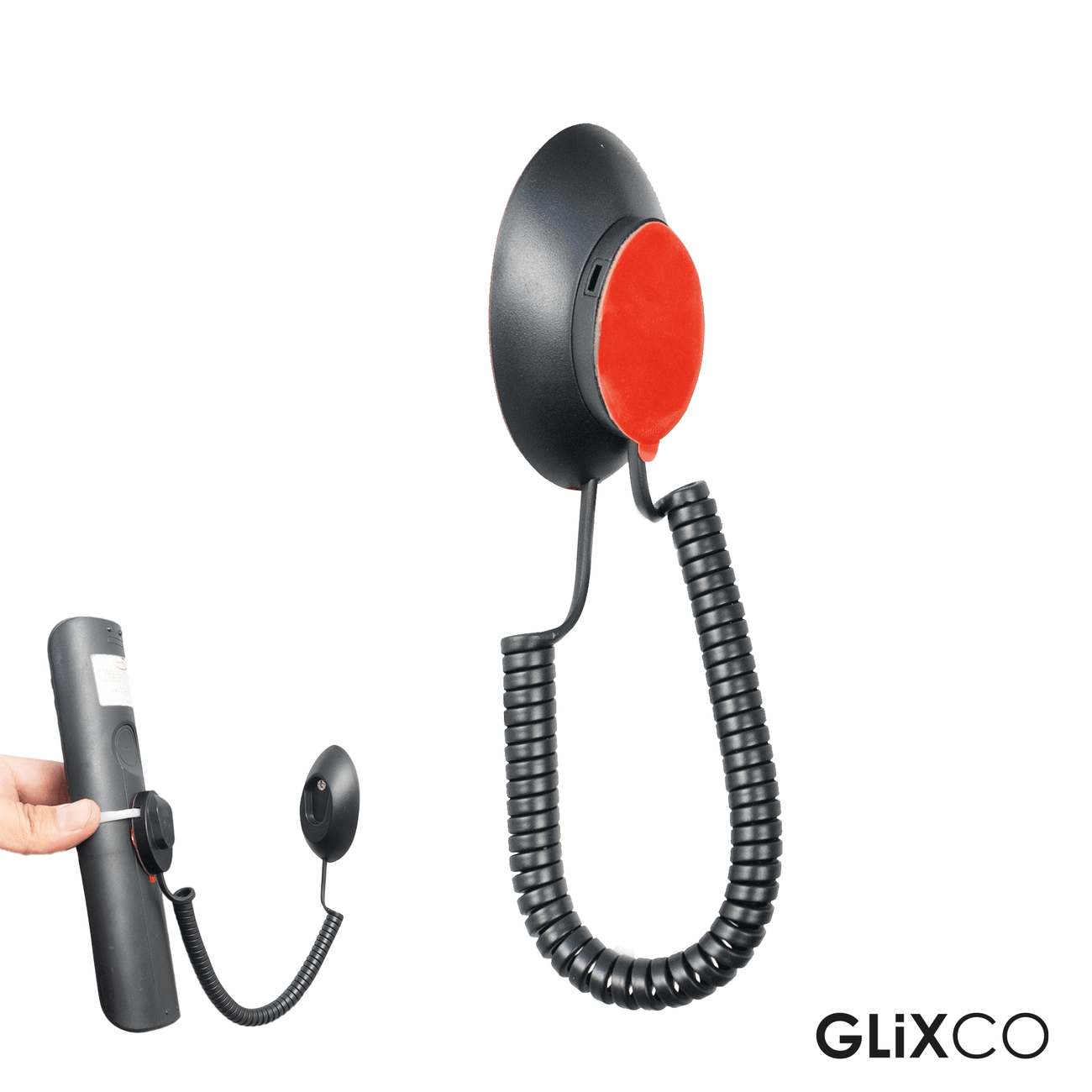 Cable Retráctil Imantado para Control Remoto / Soporte Magnético Antipérdida / Fijación en pared / Largo Max 80cm