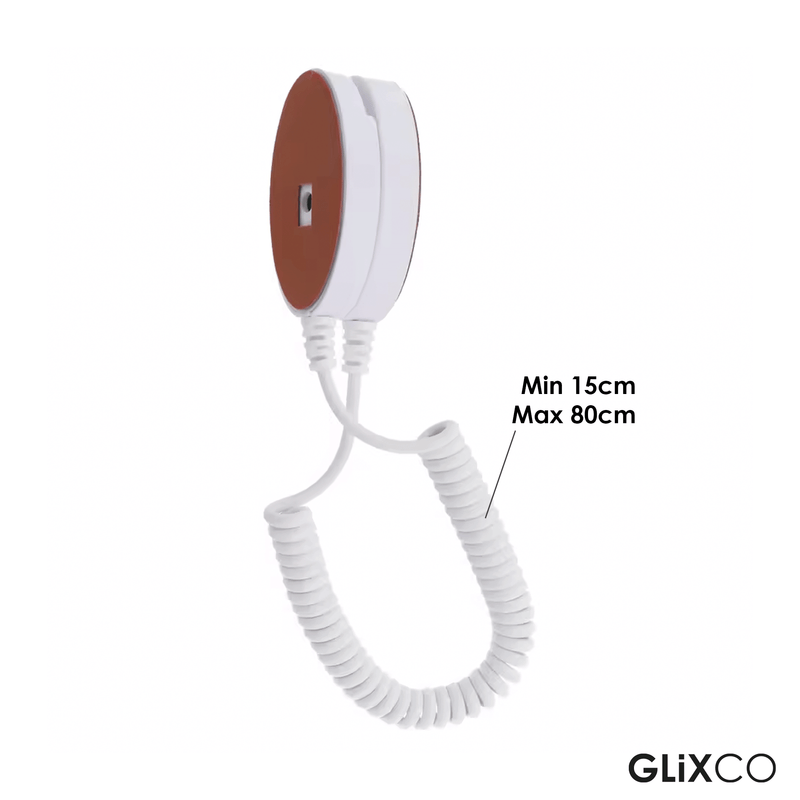 Cable Retráctil Imantado para Control Remoto / Soporte Magnético Antipérdida / Fijación en pared / Largo Max 80cm