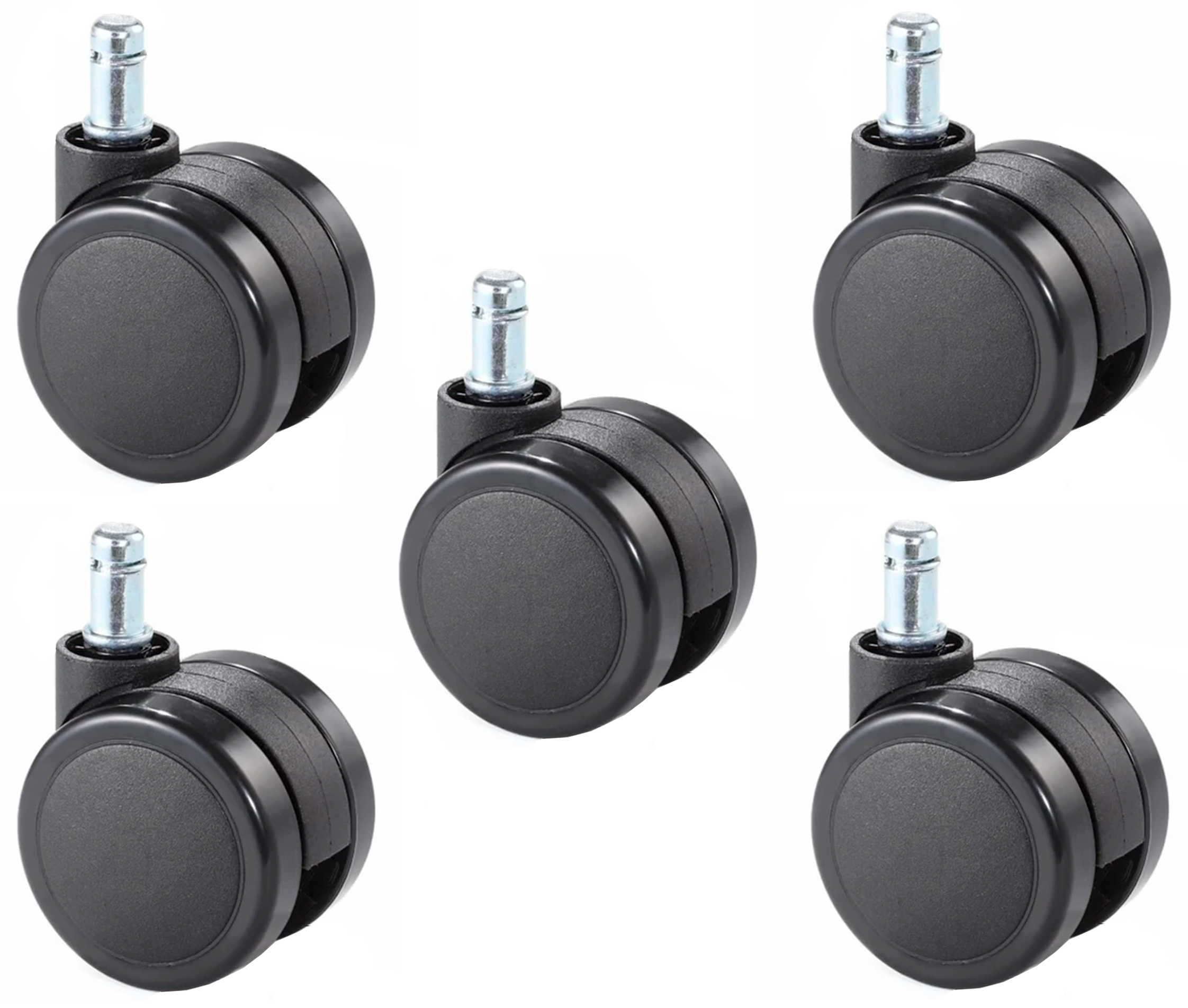 Rueda Garrucha para silla de oficina / Diametro Rueda 2.5" Pulg (60mm) / (x5)