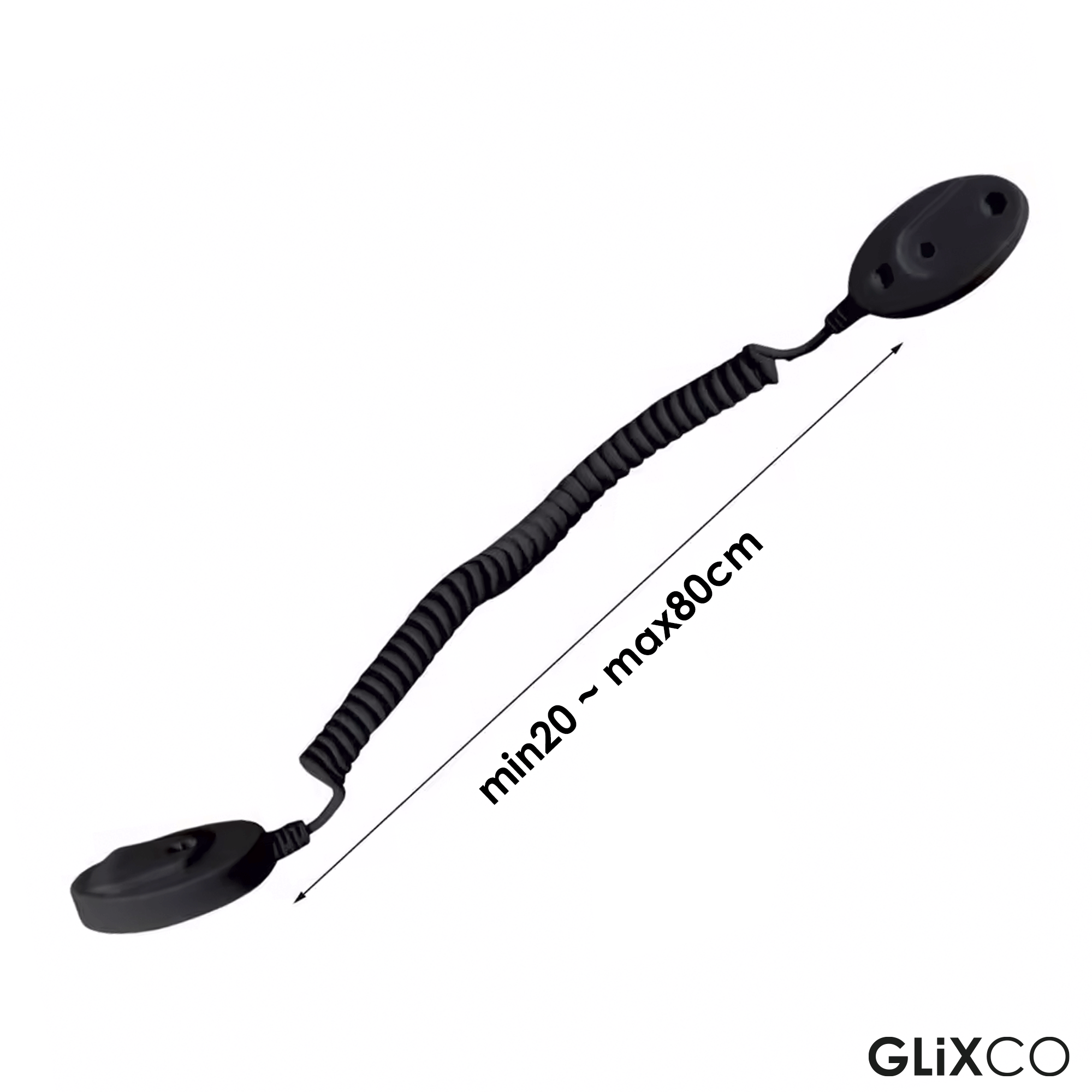 Cable Retráctil Imantado para Control Remoto / Soporte Magnético Antipérdida / Fijación en pared / Largo Max 80cm