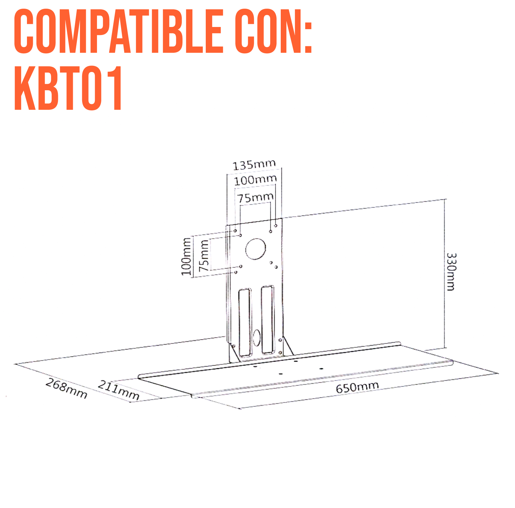 Rack Giratorio Para Monitor 13 a 27 Pulg y Soporte para Teclado