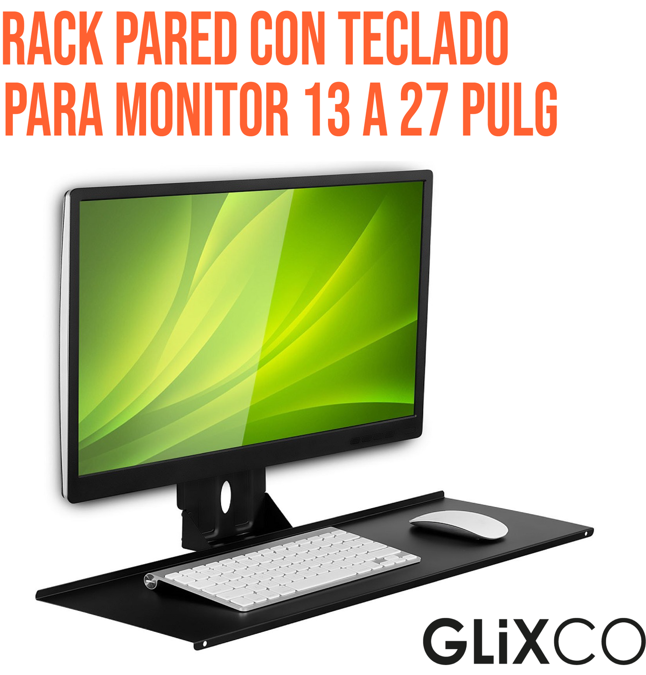 Rack Pared con Teclado para Monitor 13 a 27 Pulg