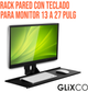 Rack Pared con Teclado para Monitor 13 a 27 Pulg