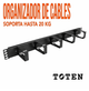 Organizador de cables de plástico / 1RU / 5 clips / 47 cm