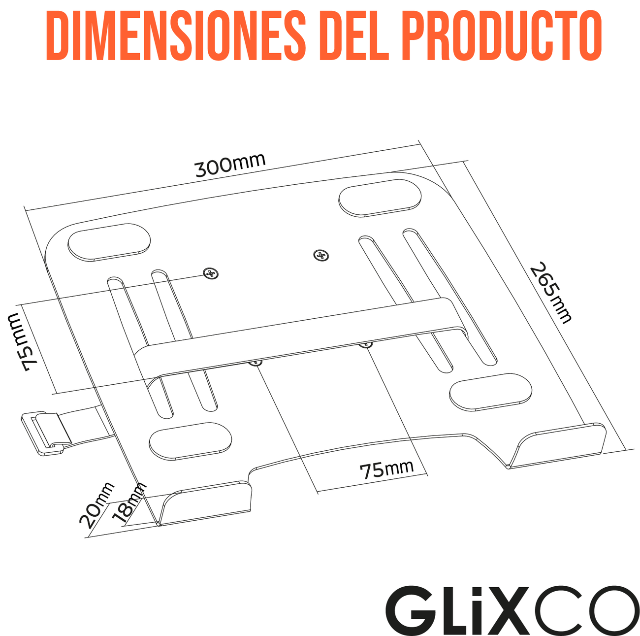 Bandeja De Adaptación Vesa Universal para Laptop Holder