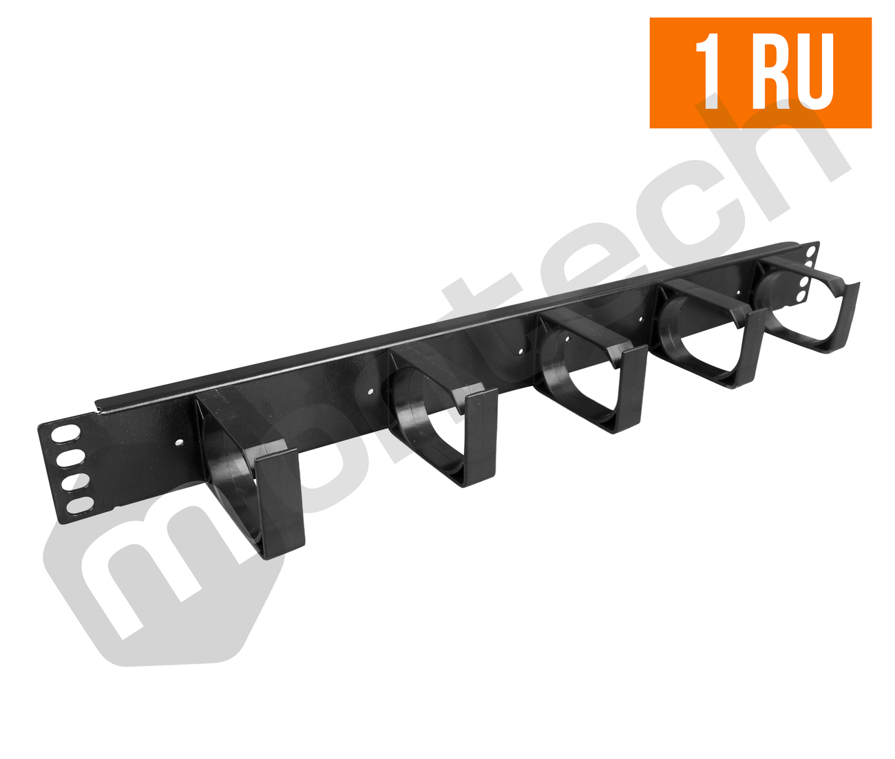 Organizador de cables de plástico / 1RU / 5 clips / 47 cm