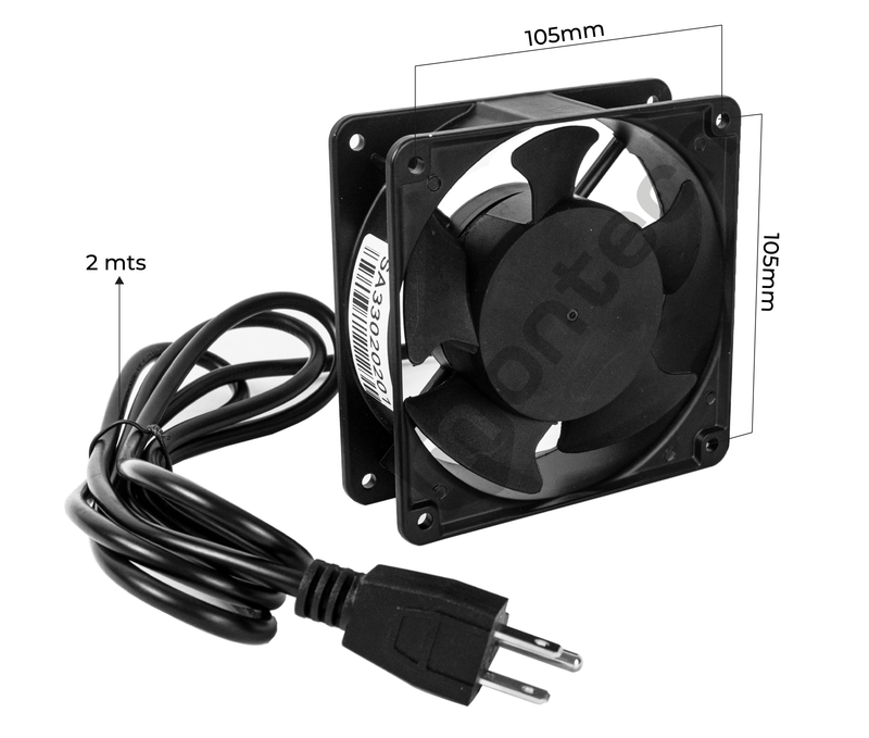 Ventilador para Gabinete con Cable Poder
