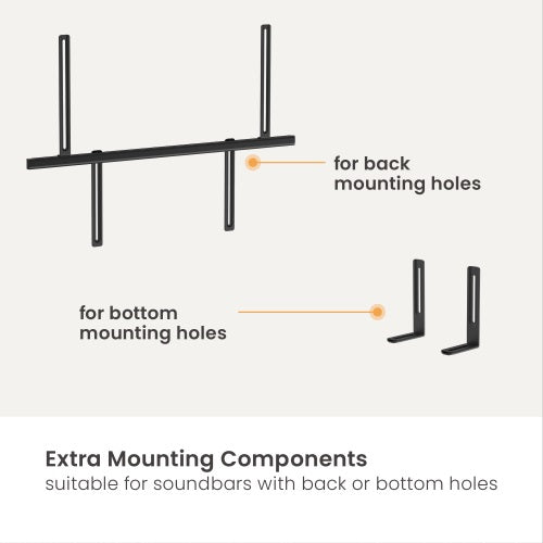 Soporte universal para barra de sonido para montaje en TV con VESA hasta 700 mm