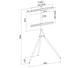 Pedestal Trípode de Madera para TV 42 a 55 Pulg / VESA Max 600x400mm / Carga 32 kg