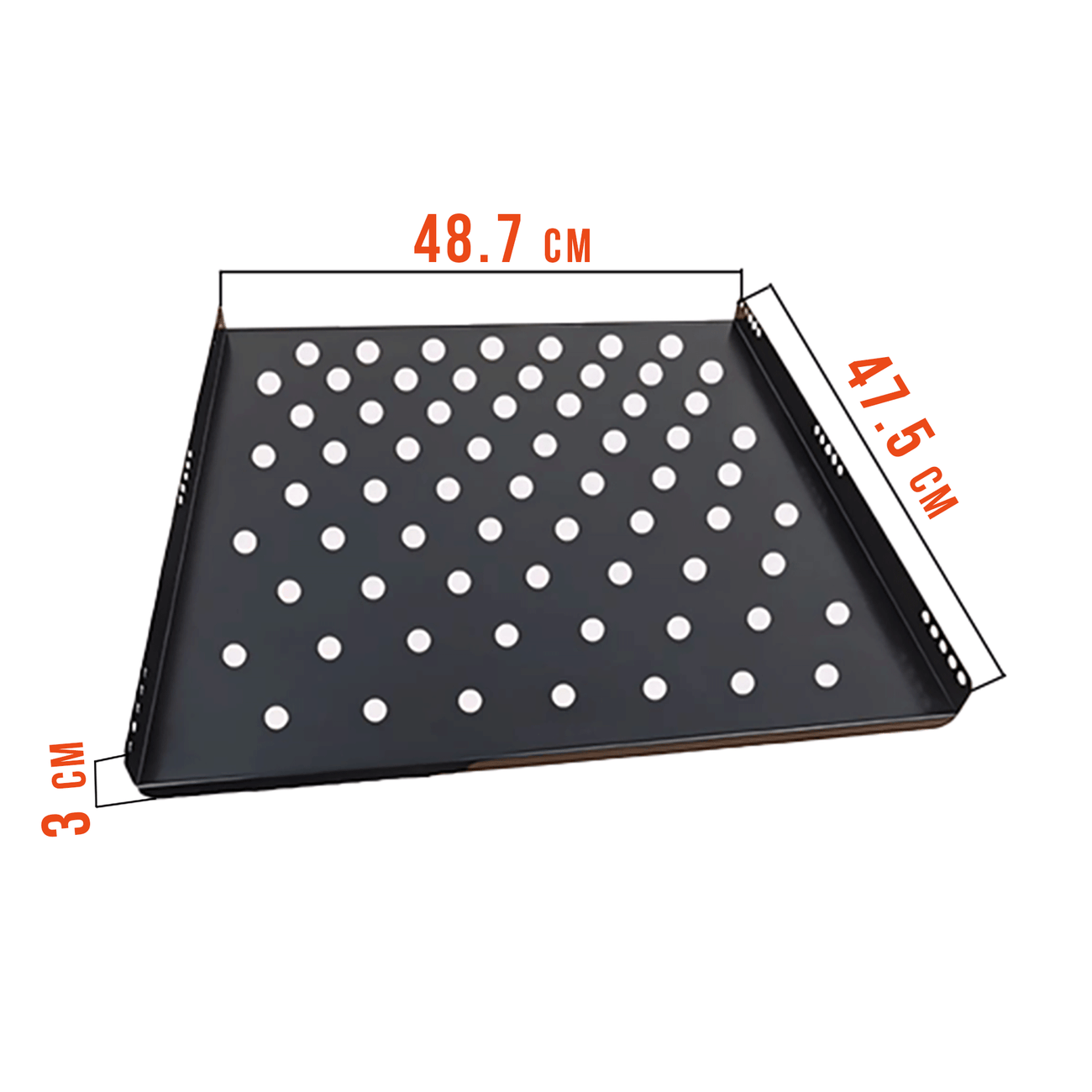 Bandeja Fija Soporta 60 y 100 kg / 49x47.5 cm (AnchoxProf.)