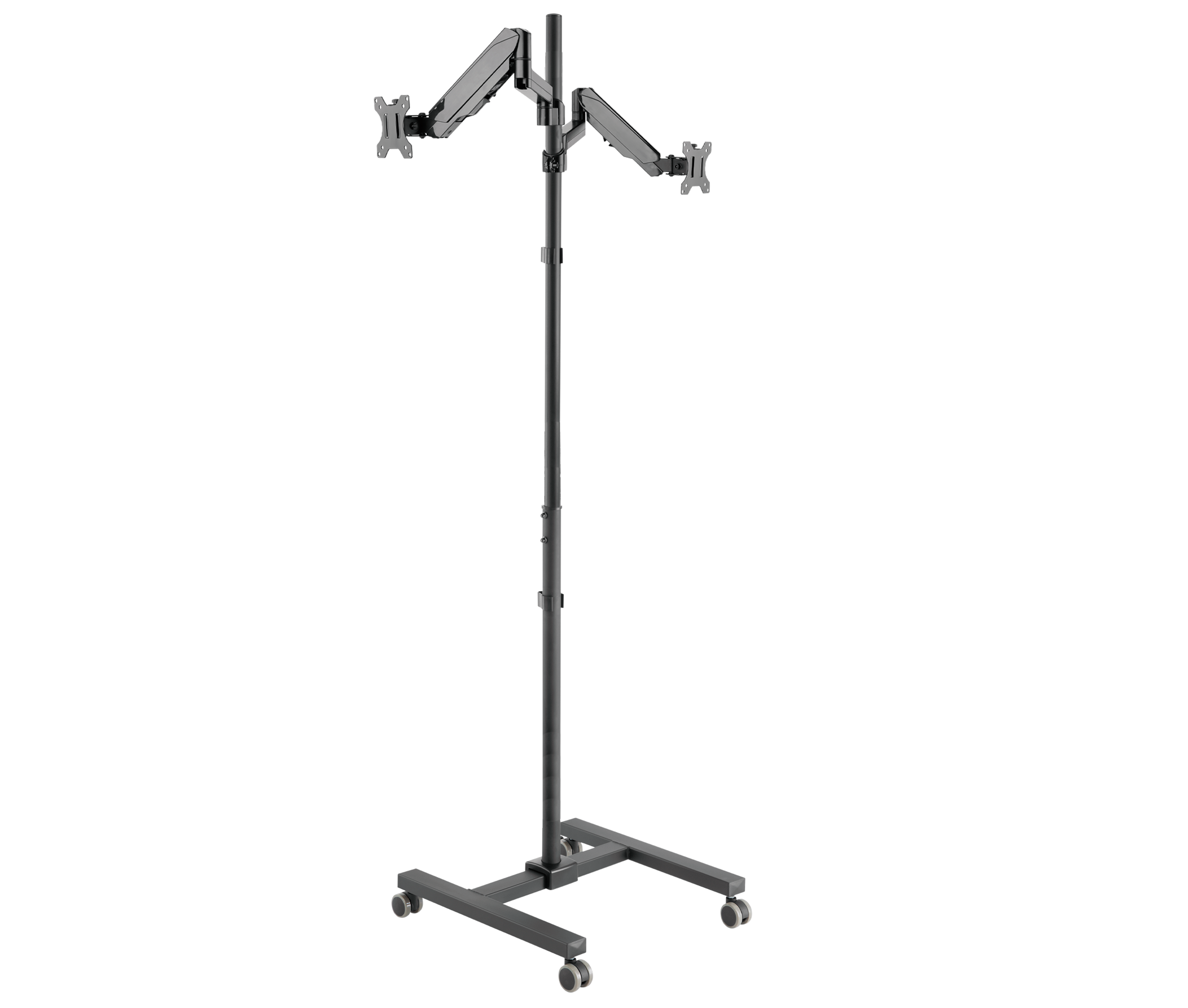 Pedestal con Ruedas para 2 Monitores 17 a 32 pulg