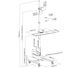 Pedestal con Ruedas para Monitor 17 a 32 pulg con Soporte para CPU y Teclado