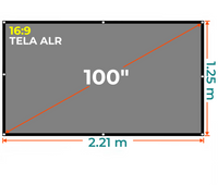 Ecran con Ojal 100 Pulg (16:9) 2.21x1.25 m / Tela ALR