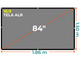Ecran Gris con Ojal 84 Pulg (16:9) 1.86x1.50 m / Tela ALR