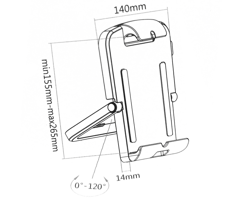 Soporte Universal para Tablet de 7 a 10.1 Pulg con VESA 75x75mm