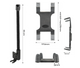 Soporte con brazo Flexible 55 cm para Tablet 7 a 18.4 Pulg / Fijación en asiento del auto y camiones