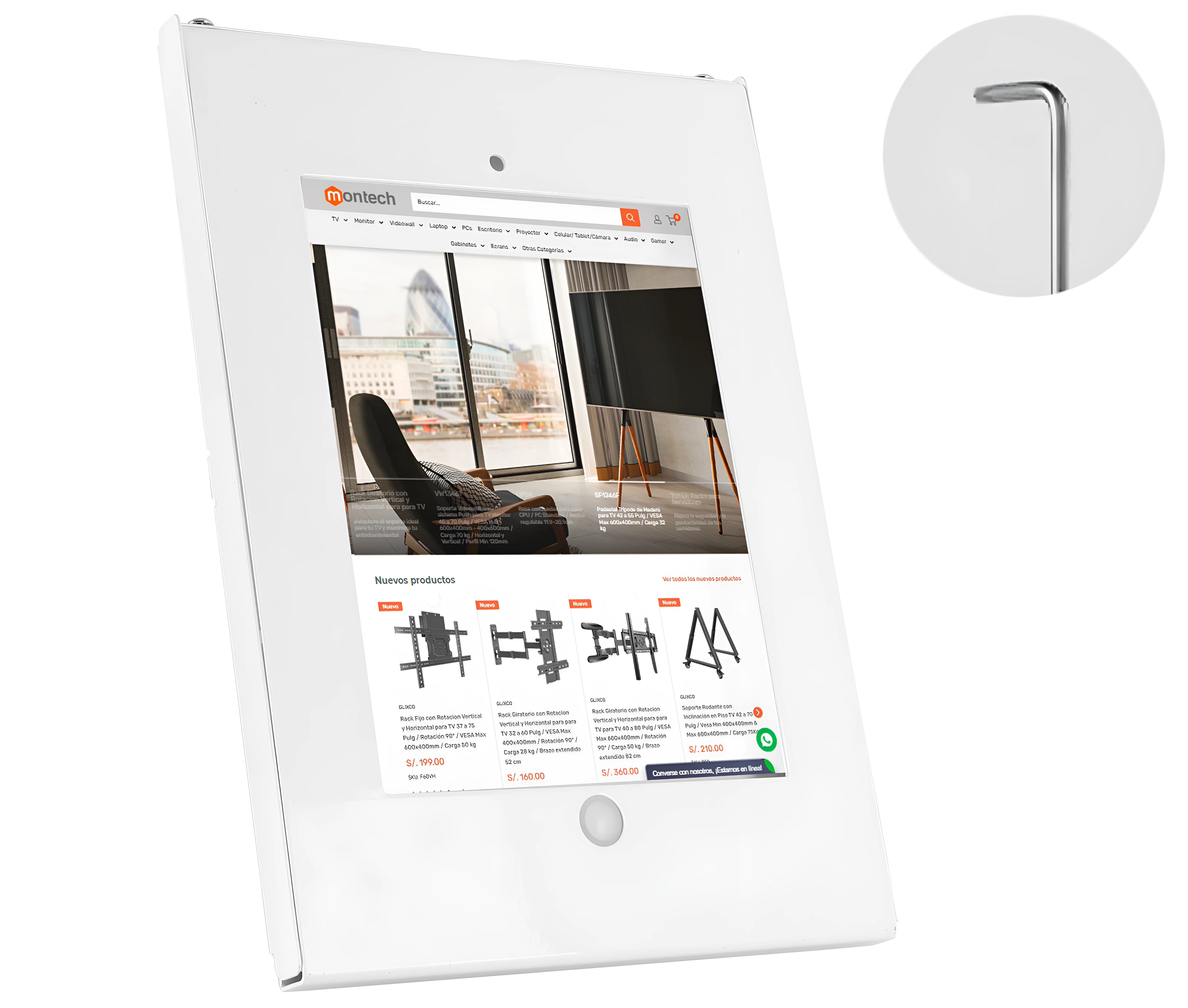 Soporte fijo con seguridad para Tablet iPad 9.7 - Pared