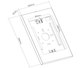 Soporte seguridad con Llave de Pared para Tablet iPad 9.7 a 11 Pulg