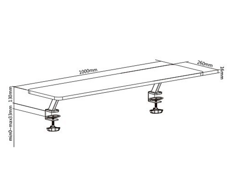 Soporte Elevador para 2 Monitores / Estante de Escritorio con Abrazadera