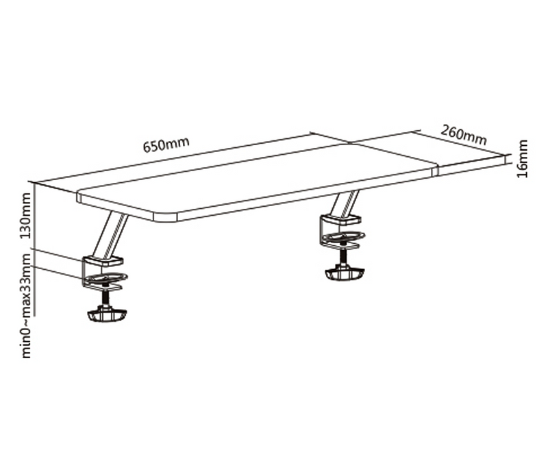 Soporte Elevador para 1 Monitor / Estante de Escritorio con Abrazadera