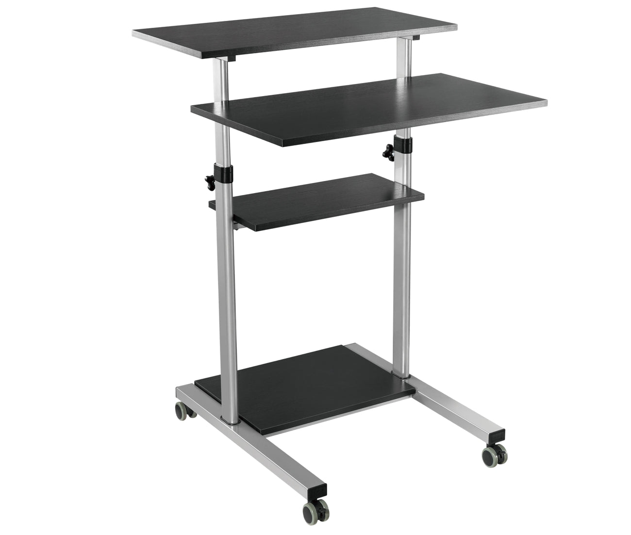 Estación Mesa De Trabajo Móvil para Monitor, Teclado, Impresora y CPU / Altura regulable